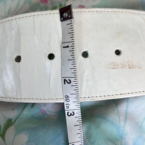 Vintage 80s Donna Karan BIG Leather Belt - Picture 14 of 14